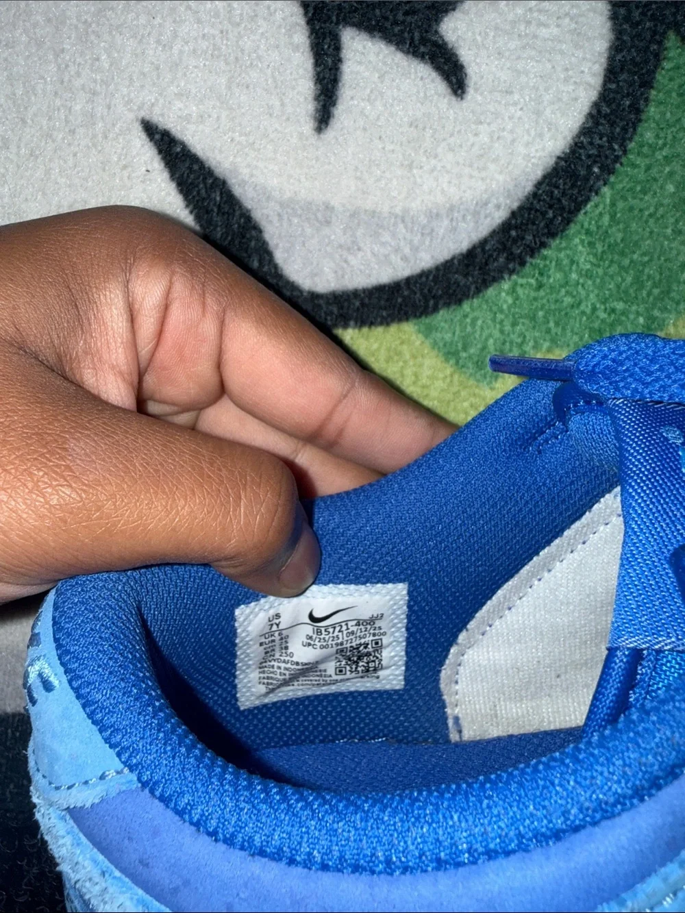 Nike Kids Two-Tone Royal and Light Blue Low-Top Sneakers